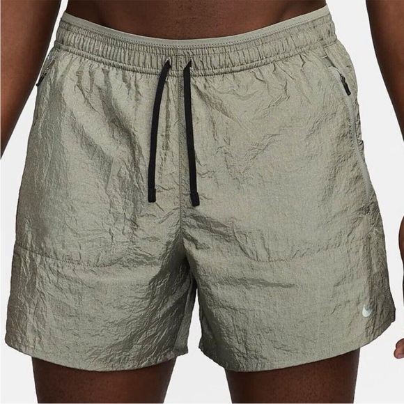 Nike Men's Dri-FIT Running Stride 5" Brief-Lined‎ Running Shorts grey Large NWT - Picture 1 of 11